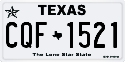 TX license plate CQF1521