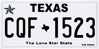 TX license plate CQF1523