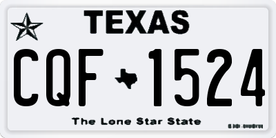 TX license plate CQF1524