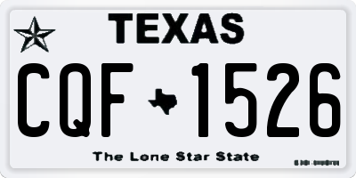 TX license plate CQF1526