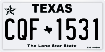 TX license plate CQF1531
