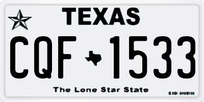 TX license plate CQF1533