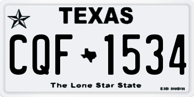 TX license plate CQF1534