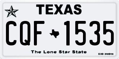 TX license plate CQF1535