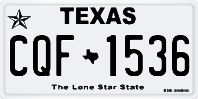 TX license plate CQF1536