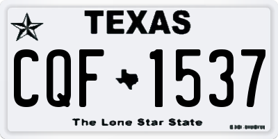 TX license plate CQF1537