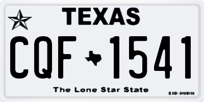 TX license plate CQF1541