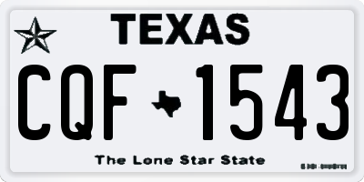 TX license plate CQF1543