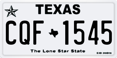TX license plate CQF1545