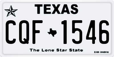 TX license plate CQF1546