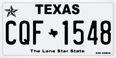 TX license plate CQF1548