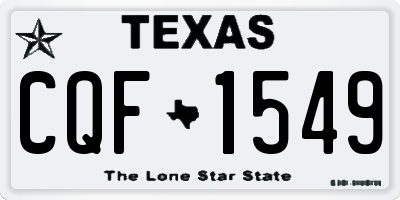 TX license plate CQF1549