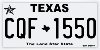 TX license plate CQF1550