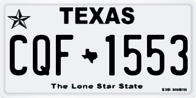 TX license plate CQF1553