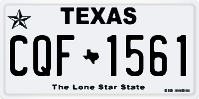 TX license plate CQF1561
