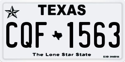 TX license plate CQF1563