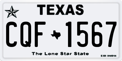 TX license plate CQF1567