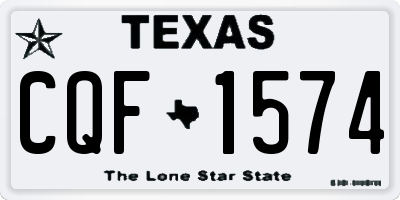 TX license plate CQF1574