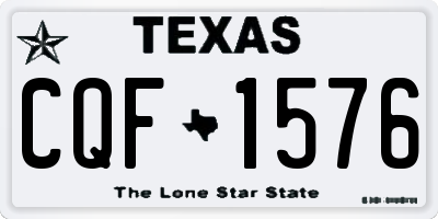 TX license plate CQF1576