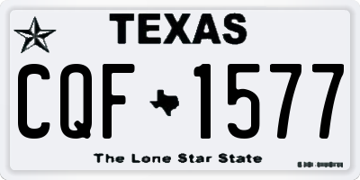 TX license plate CQF1577