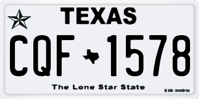 TX license plate CQF1578