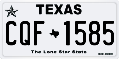 TX license plate CQF1585