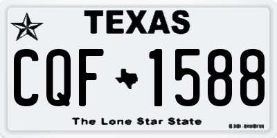 TX license plate CQF1588