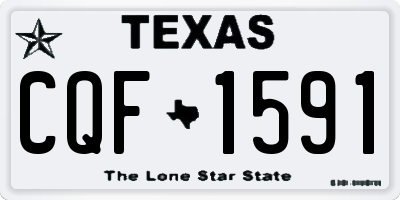 TX license plate CQF1591