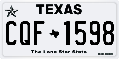 TX license plate CQF1598