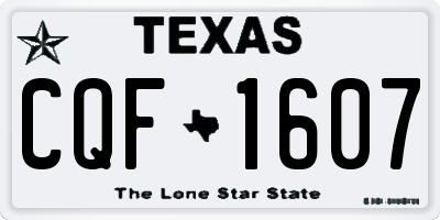 TX license plate CQF1607
