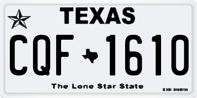 TX license plate CQF1610