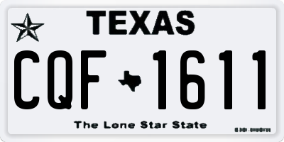 TX license plate CQF1611