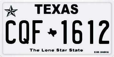 TX license plate CQF1612
