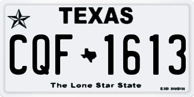 TX license plate CQF1613