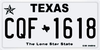 TX license plate CQF1618