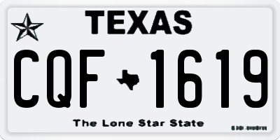 TX license plate CQF1619