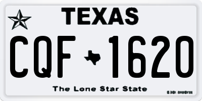 TX license plate CQF1620