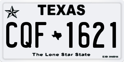 TX license plate CQF1621