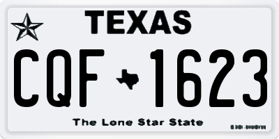 TX license plate CQF1623