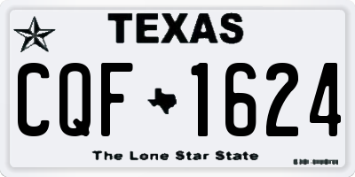 TX license plate CQF1624