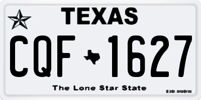 TX license plate CQF1627