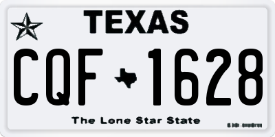 TX license plate CQF1628