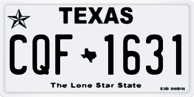 TX license plate CQF1631