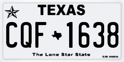TX license plate CQF1638
