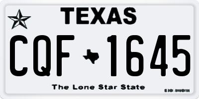 TX license plate CQF1645