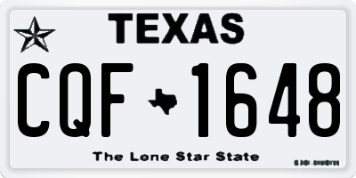 TX license plate CQF1648