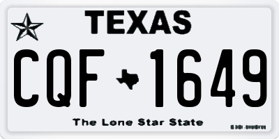 TX license plate CQF1649