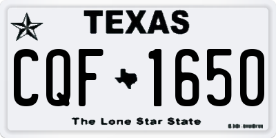 TX license plate CQF1650