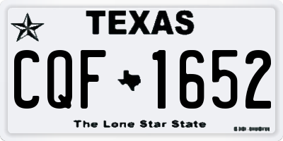 TX license plate CQF1652