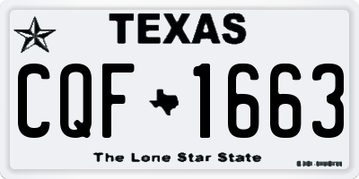 TX license plate CQF1663